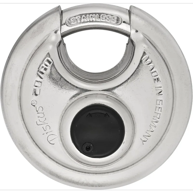 Diskus 20/80 Heavy Duty Stainless Steel Disk Padlock - Rustproof Circle Storage Lock with 7/16" Shackle - Made in Germany -
Diskus 20/80 Heavy Duty Stainless Steel Disk Padlock - Rustproof Circle Storage Lock with 7/16" Shackle - Made in Germany -