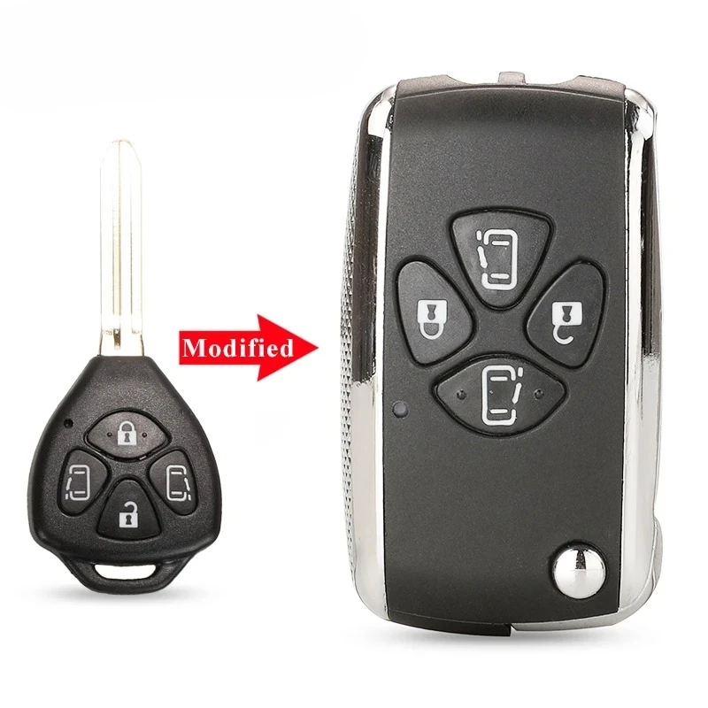 Модифицированный корпус флип-ключа с 3/4-кнопками для Toyota Alphard Corolla RAV4 Yaris Prado Camry Crown Avalon, обновленный чехол для удаленного ключа
Модифицированный корпус флип-ключа с 3/4-кнопками для Toyota Alphard Corolla RAV4 Yaris Prado Camry Crown Avalon, обновленный чехол для удаленного ключа
