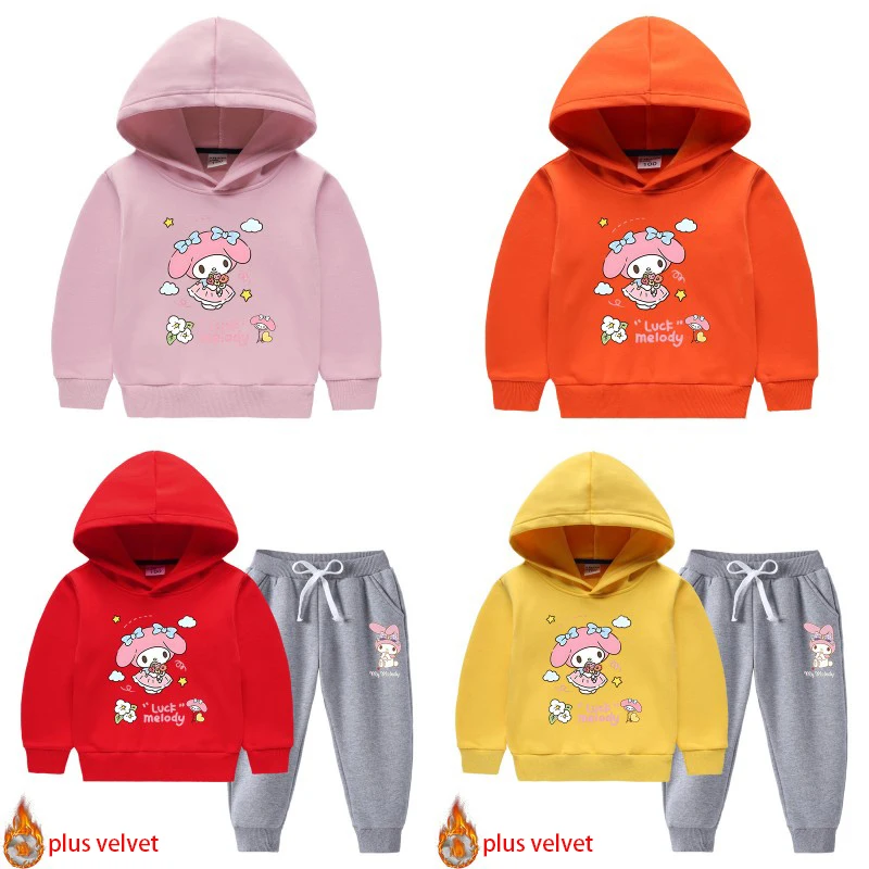 Sanrios My Melody Hooded Hoodie Suit Anime Autumn Winter Plus Velvet Sportswear Hot New Style Versatile Kids Girl Cartoon Kawaii
Sanrios My Melody Hooded Hoodie Suit Anime Autumn Winter Plus Velvet Sportswear Hot New Style Versatile Kids Girl Cartoon Kawaii