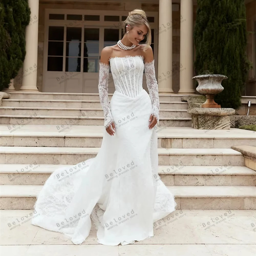 Современные свадебные платья Гламурные свадебные платья Кружевные аппликации с вырезом лодочкой Сексуальные халаты с высоким разрезом Vestidos De Novia по индивидуальному заказу 2025
Современные свадебные платья Гламурные свадебные платья Кружевные аппликации с вырезом лодочкой Сексуальные халаты с высоким разрезом Vestidos De Novia по индивидуальному заказу 2025