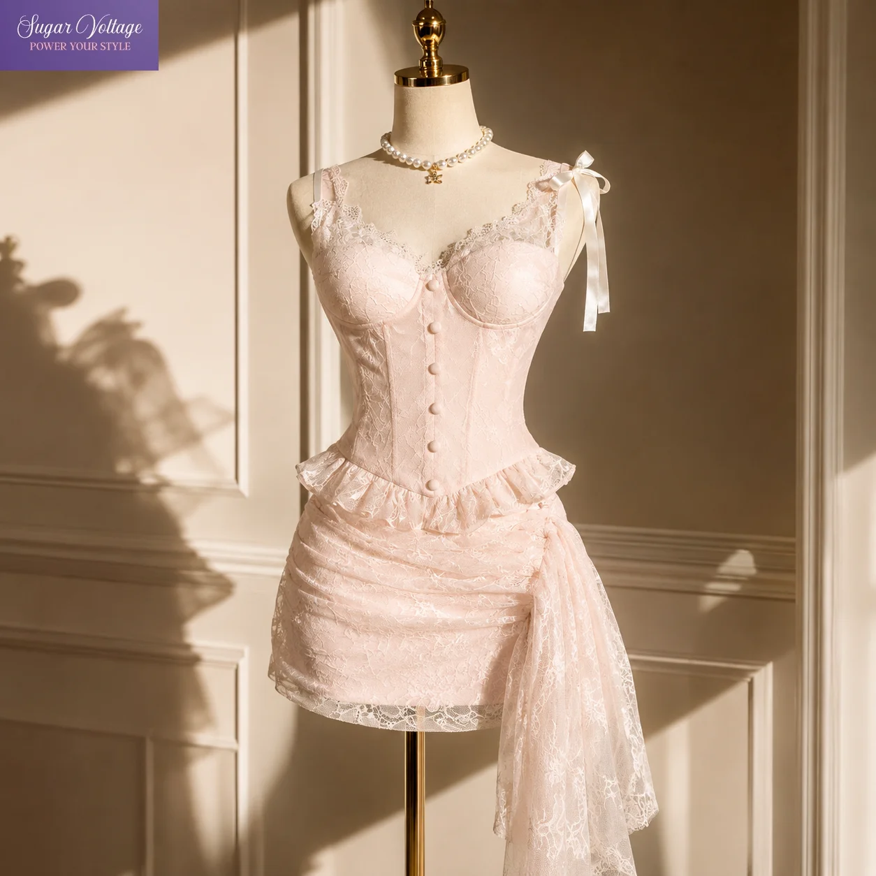 Sweet Coquette French Elegant Lace Corset Ruffled 2 Piece Set Pink Camisole Top Bodycon Asymmetrical Skirt For Women Party Outfi
Sweet Coquette French Elegant Lace Corset Ruffled 2 Piece Set Pink Camisole Top Bodycon Asymmetrical Skirt For Women Party Outfi