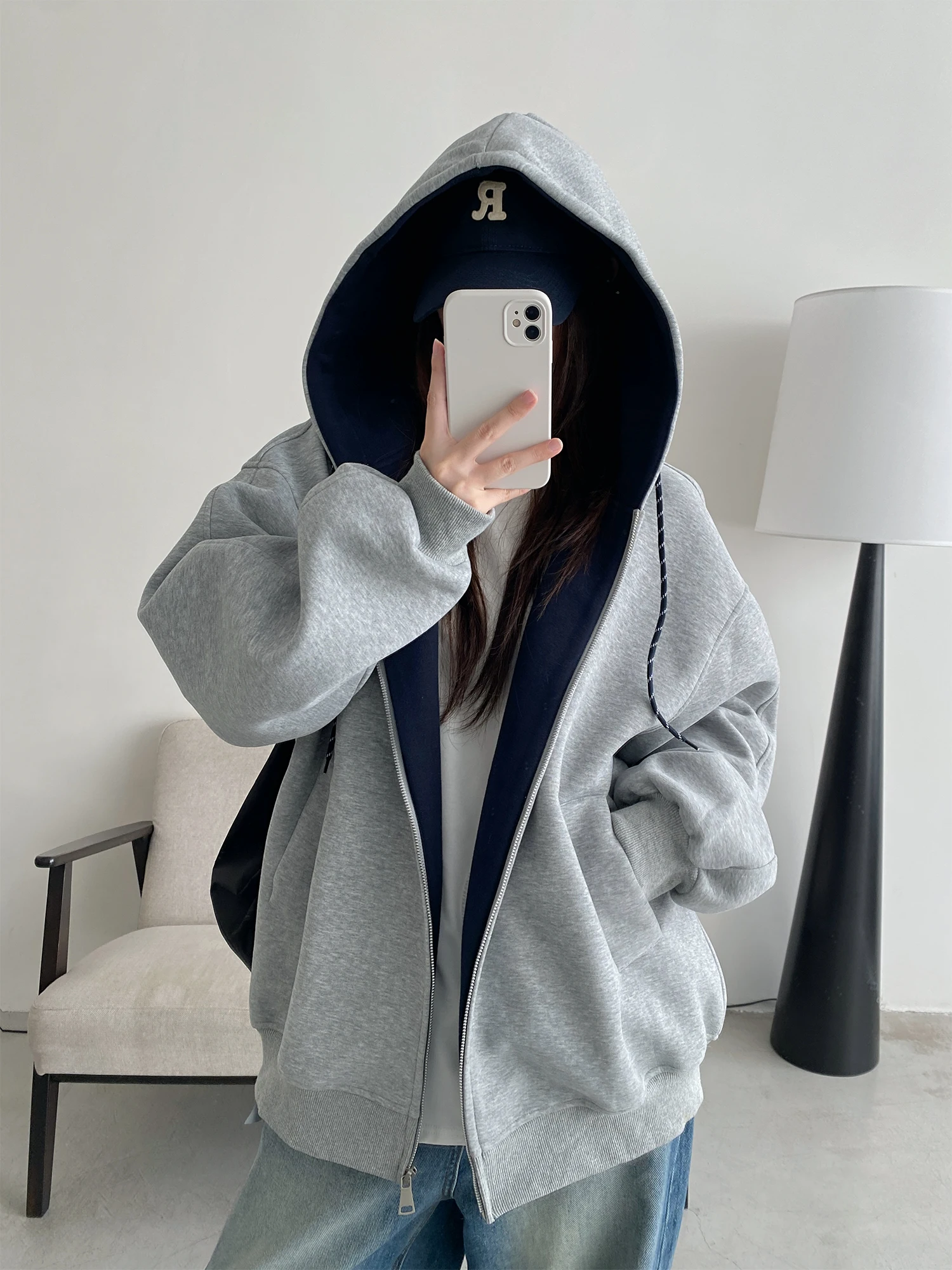 SunYeo American Sle Spring Autumn Women's Jaet Loose Fit Hooded Open Cardigan Sweatirt Versatile ular New Arrival
SunYeo American Sle Spring Autumn Women's Jaet Loose Fit Hooded Open Cardigan Sweatirt Versatile ular New Arrival
