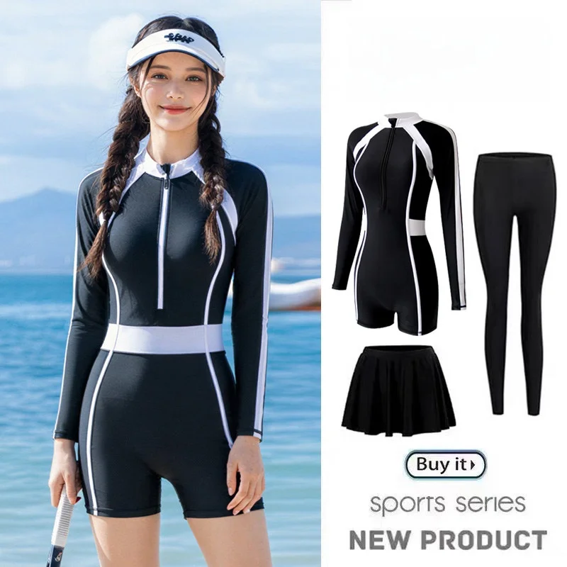 Women's One-Piece Swimsuit Long Sve Snorkeling Surfing Wetsuit Qui Dry Diving Suit Profional Spor Slimming Design
Women's One-Piece Swimsuit Long Sve Snorkeling Surfing Wetsuit Qui Dry Diving Suit Profional Spor Slimming Design