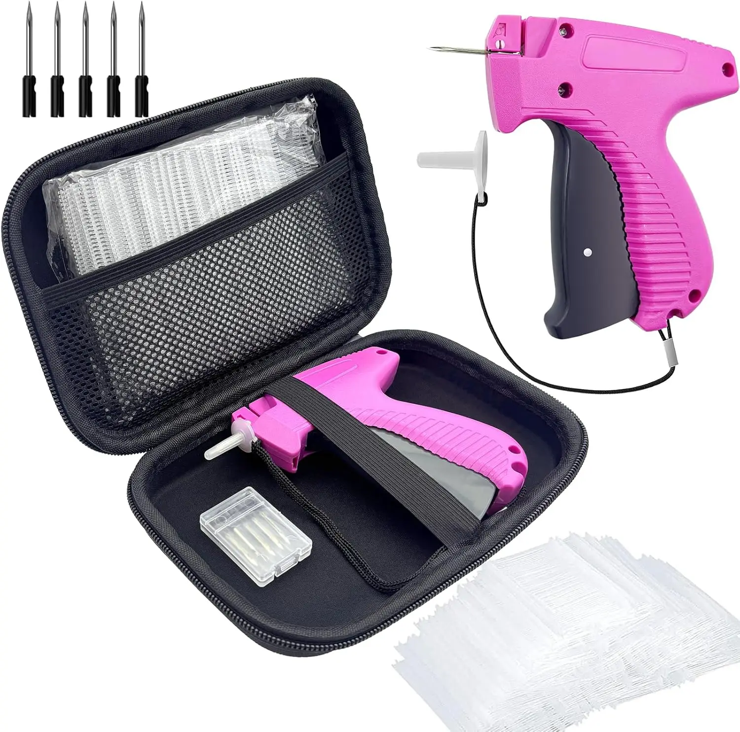 Tagging Gun Kit with Case, 6 Needles & 1600 Fasteners for Clothing, Price Tag Attacher
Tagging Gun Kit with Case, 6 Needles & 1600 Fasteners for Clothing, Price Tag Attacher