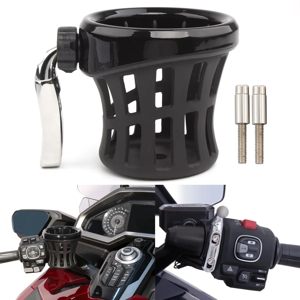 Motorcycle Handlebar Drink Cup Holder for Honda GL1800 Goldwing for Softail Electra Black
Motorcycle Handlebar Drink Cup Holder for Honda GL1800 Goldwing for Softail Electra Black