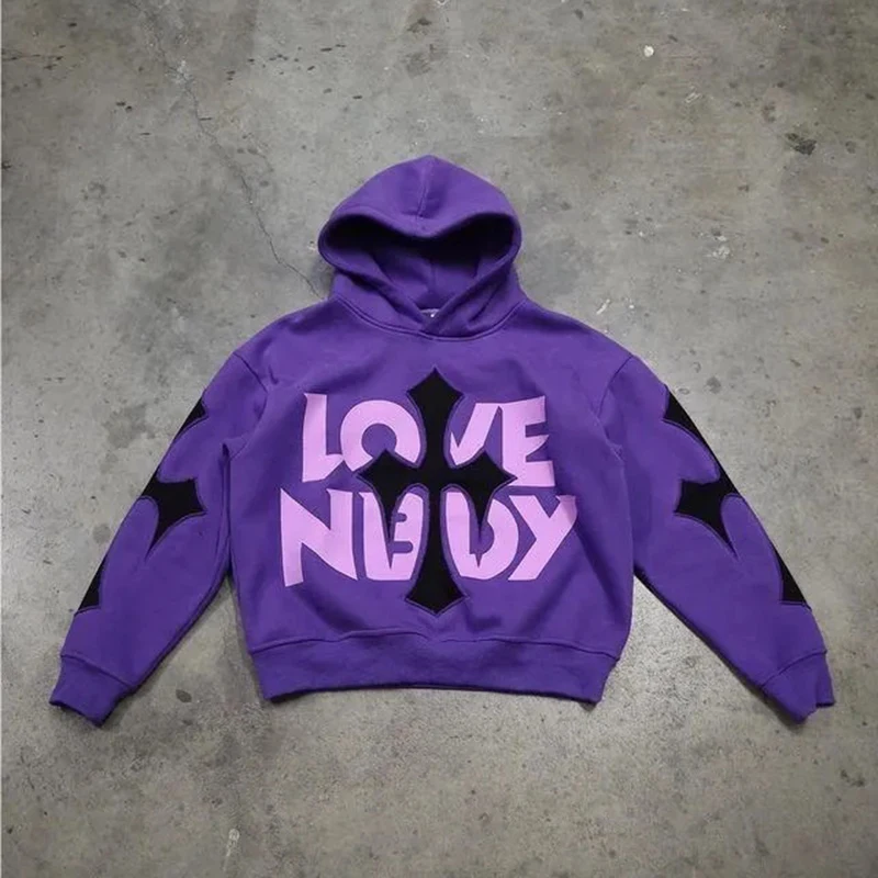 Harajuku Carta Cruz Graphic Print Hoodies, Harajuku Moletons Soltos, Punk Hip Hop, Tops Hoodies, Y2K
Harajuku Carta Cruz Graphic Print Hoodies, Harajuku Moletons Soltos, Punk Hip Hop, Tops Hoodies, Y2K