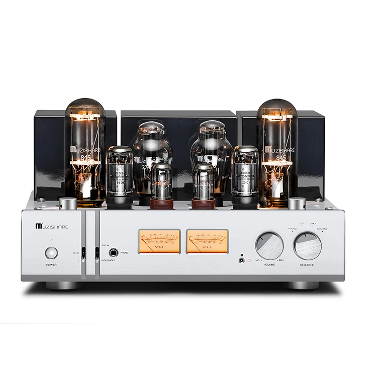 MUZISHARE X11 6L6 Push Vacuum Tube Power Amplifier 845 Class A 28W+28W Professional HIFI 115V/230V Power Amp
MUZISHARE X11 6L6 Push Vacuum Tube Power Amplifier 845 Class A 28W+28W Professional HIFI 115V/230V Power Amp