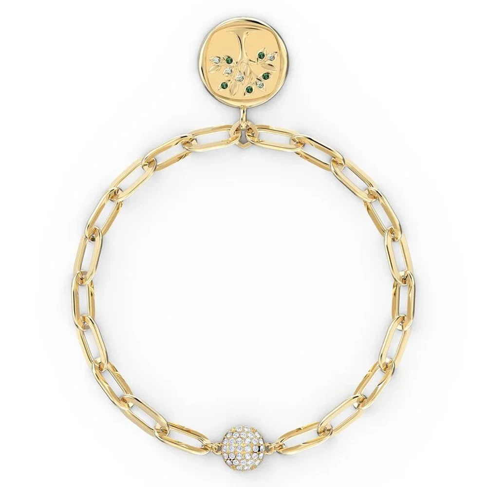 Gold-Tone Tree of Life Medallion Bracelet with Paperclip Chain
Gold-Tone Tree of Life Medallion Bracelet with Paperclip Chain