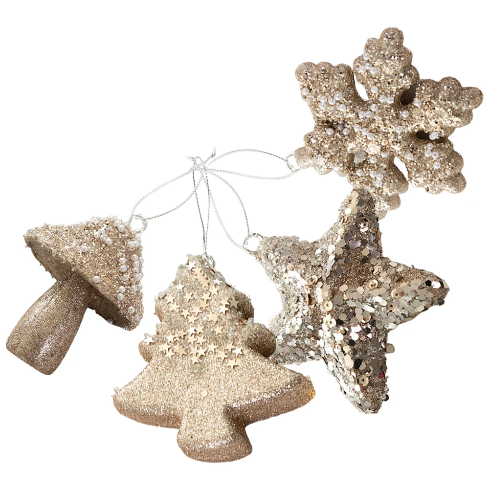 4pcs Christmas Ball Decoration Set Glitter Foam Ornaments Xmas Tree Hanging Decorations Gold Mushroom Star Snowflake
4pcs Christmas Ball Decoration Set Glitter Foam Ornaments Xmas Tree Hanging Decorations Gold Mushroom Star Snowflake