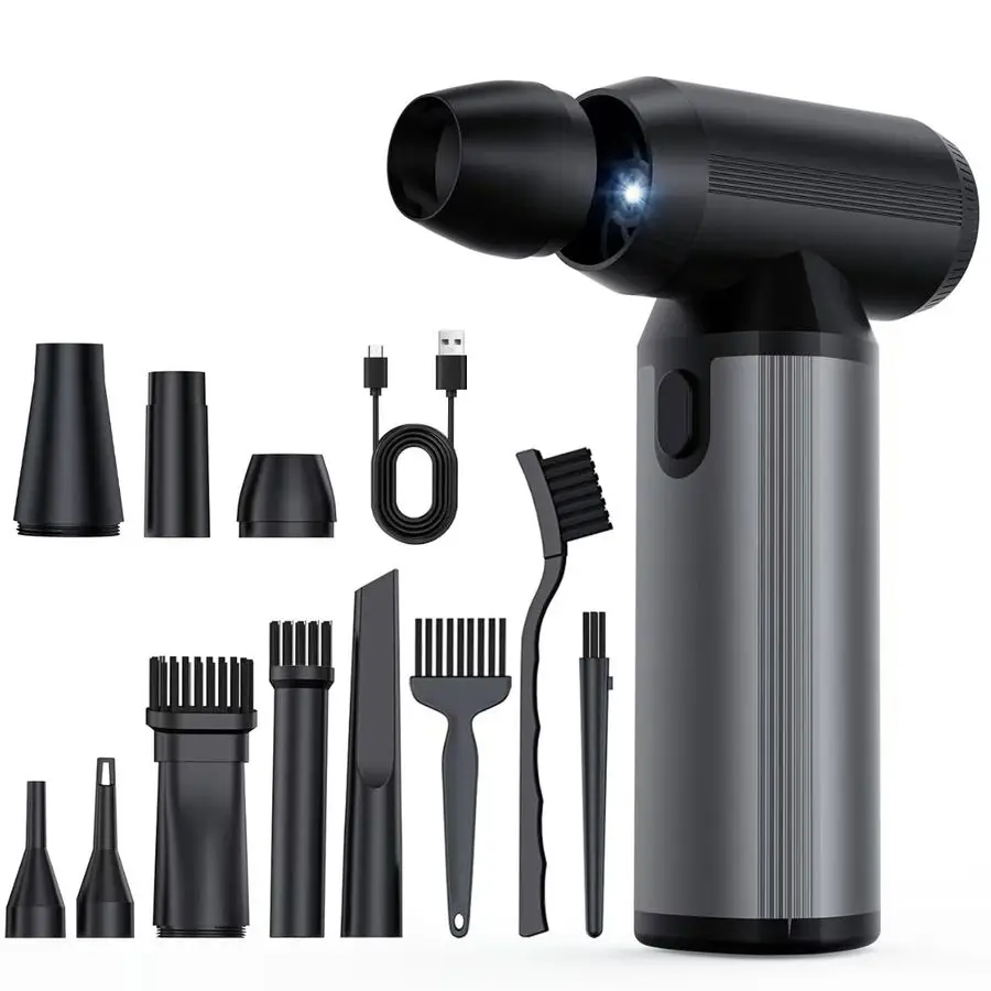 Электрический воздуходув 300000 об/мин, беспроводной портативный с LED-подсветкой, аккумулятор 8000 мАч, 3 режима регулировки, для удаления пыли
Электрический воздуходув 300000 об/мин, беспроводной портативный с LED-подсветкой, аккумулятор 8000 мАч, 3 режима регулировки, для удаления пыли