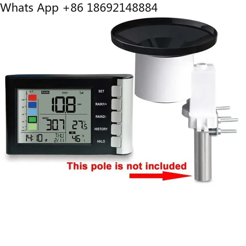 Wireless Rain Gauge with LCD Display Temperature and Humidity Measurement suitable for Misol Accessories
Wireless Rain Gauge with LCD Display Temperature and Humidity Measurement suitable for Misol Accessories
