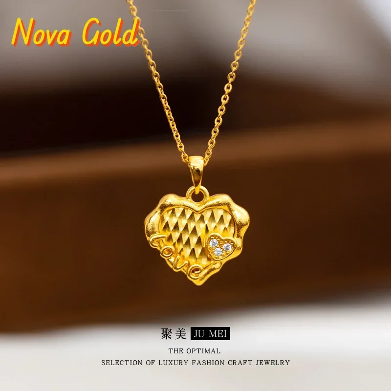 NovaGlod Light luxury niche design for women's car 9999 24K real gold dot diamond flash love pendant fashionable peach heart col
NovaGlod Light luxury niche design for women's car 9999 24K real gold dot diamond flash love pendant fashionable peach heart col