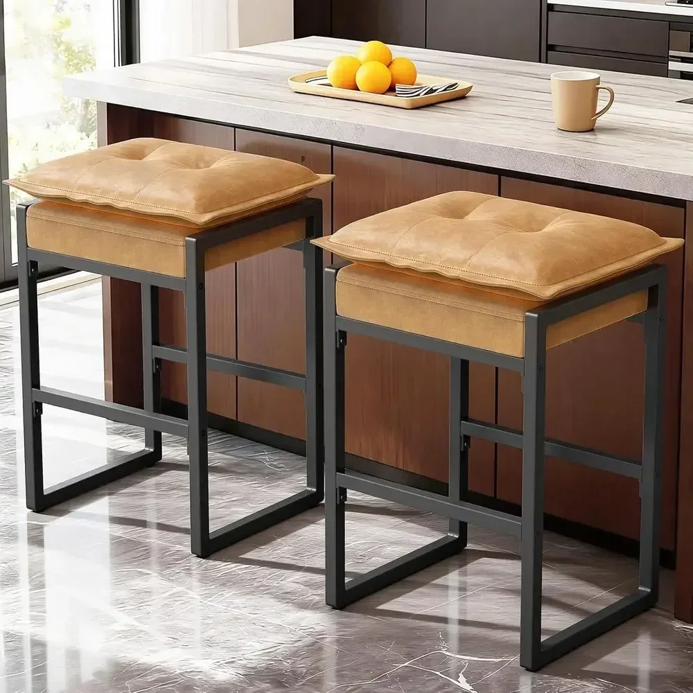 Double Cushion Comfort Bar Stools Set of 2 with Footrest, Counter Height Chairs for Kitchen Island or Bar (Brown)
Double Cushion Comfort Bar Stools Set of 2 with Footrest, Counter Height Chairs for Kitchen Island or Bar (Brown)