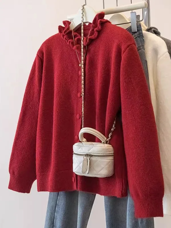 New Year Red Knitted Thiened Loose Women's Sweater Autumn Winter plus Size Warm Top Faionable MM Large Size Clothes
New Year Red Knitted Thiened Loose Women's Sweater Autumn Winter plus Size Warm Top Faionable MM Large Size Clothes