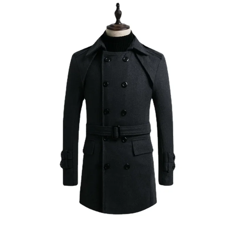 2024 Winter Men's Double-breasted Middle Long Scarf Collar Cotton-padded Thick Warm Woolen Coat Male Trench Coat Overcoat 3XL
2024 Winter Men's Double-breasted Middle Long Scarf Collar Cotton-padded Thick Warm Woolen Coat Male Trench Coat Overcoat 3XL