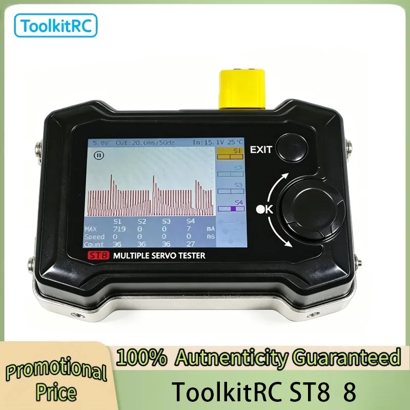 ToolkitRC ST8 8-Channel Servo Tester 100W 8CH Integrated Signal Tester for RC FPV Drone Parts
ToolkitRC ST8 8-Channel Servo Tester 100W 8CH Integrated Signal Tester for RC FPV Drone Parts