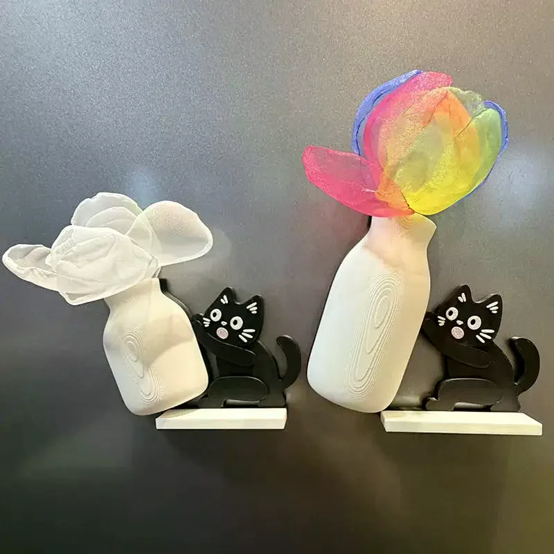Mini Vase Cat Pushing Feeding-bottle Decor Fridge Magnet Cat Whisker Collector Ornaments Cat Hair Memorial Box Home Decor
Mini Vase Cat Pushing Feeding-bottle Decor Fridge Magnet Cat Whisker Collector Ornaments Cat Hair Memorial Box Home Decor