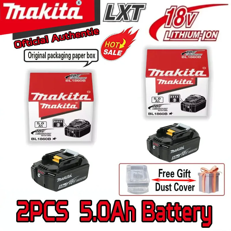 Genuine Makita 18V Battery Rechargeable Battery 6.0Ah/5.0Ah BL1830B BL1840 BL1840B BL1850 BL1850B 18650 LXT400 Power Tool
Genuine Makita 18V Battery Rechargeable Battery 6.0Ah/5.0Ah BL1830B BL1840 BL1840B BL1850 BL1850B 18650 LXT400 Power Tool