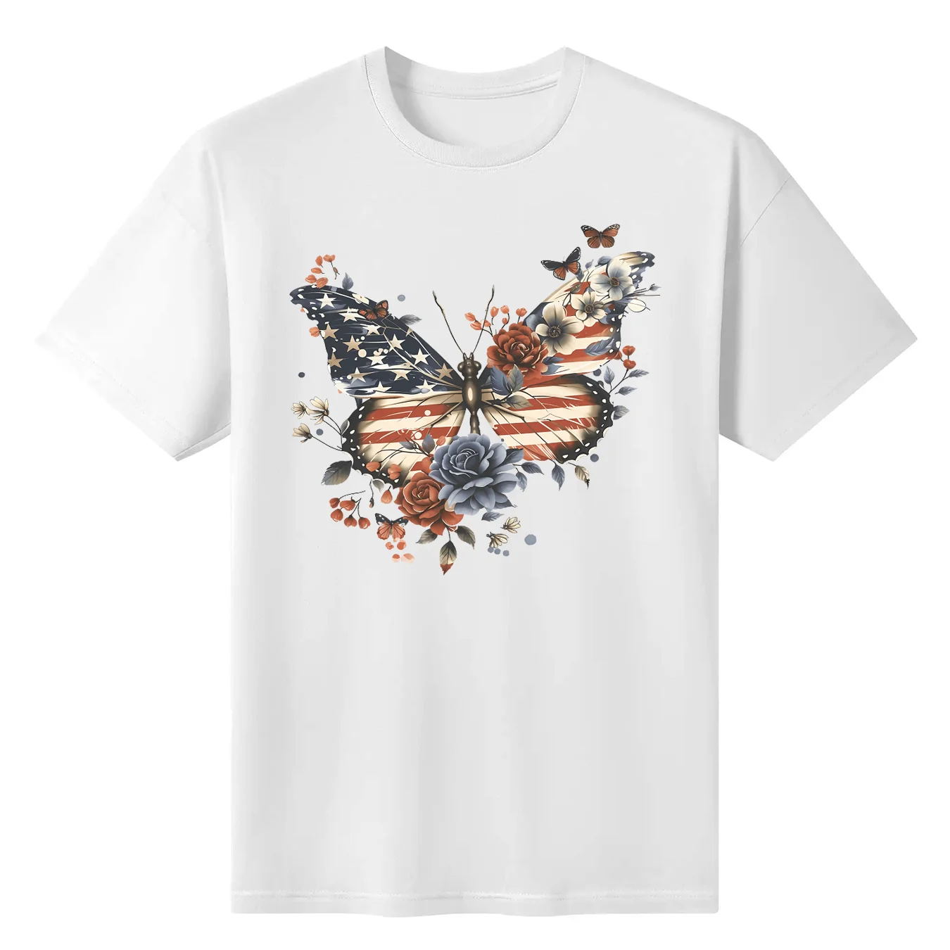 Fashionable Butterfly Print Womens T-Shirt - Lightweight Crew Neck Short Sleeve Top - Perfect For Spring & Summer Casual Wear
Fashionable Butterfly Print Womens T-Shirt - Lightweight Crew Neck Short Sleeve Top - Perfect For Spring & Summer Casual Wear