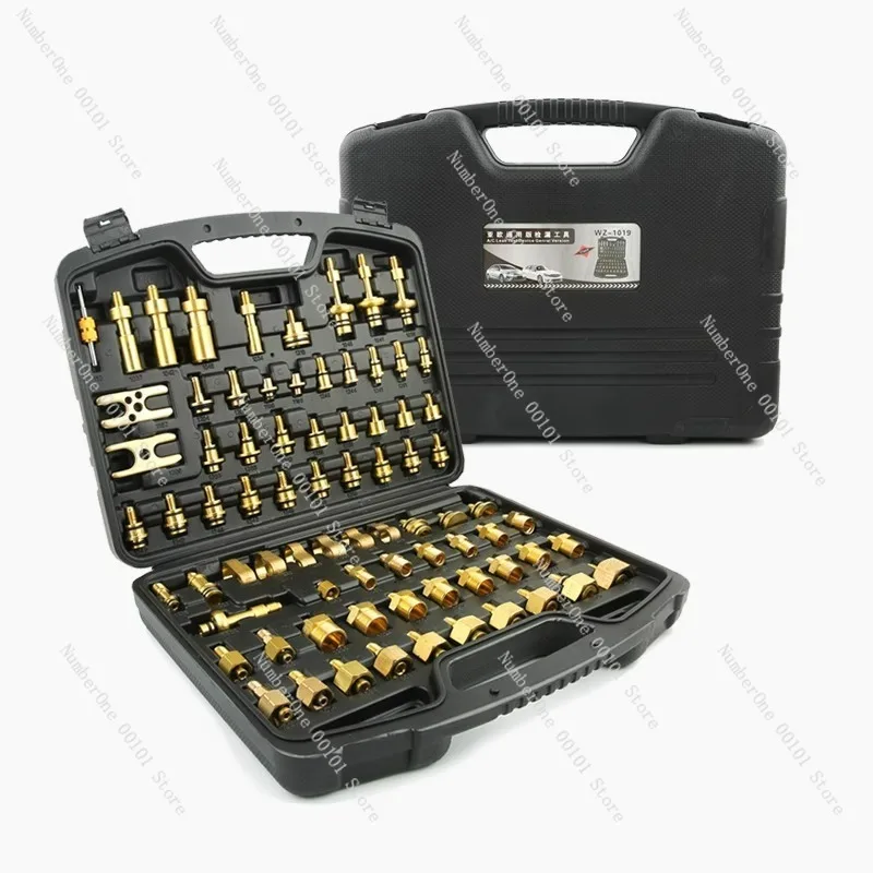 77 piece set of pure copper automotive air conditioning maintenance and leak detection tools, leak detection
77 piece set of pure copper automotive air conditioning maintenance and leak detection tools, leak detection