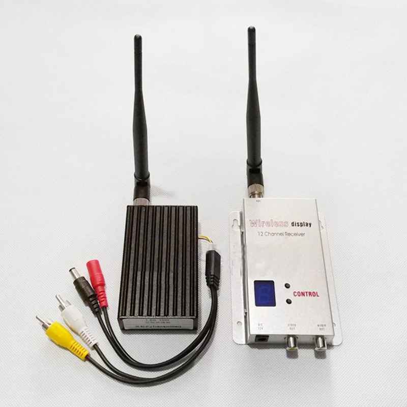 1.2G Image Transmission 10W Wireless Transmitter Receiver Enhanced Version and Remote 8W Wireless Video Transmitter