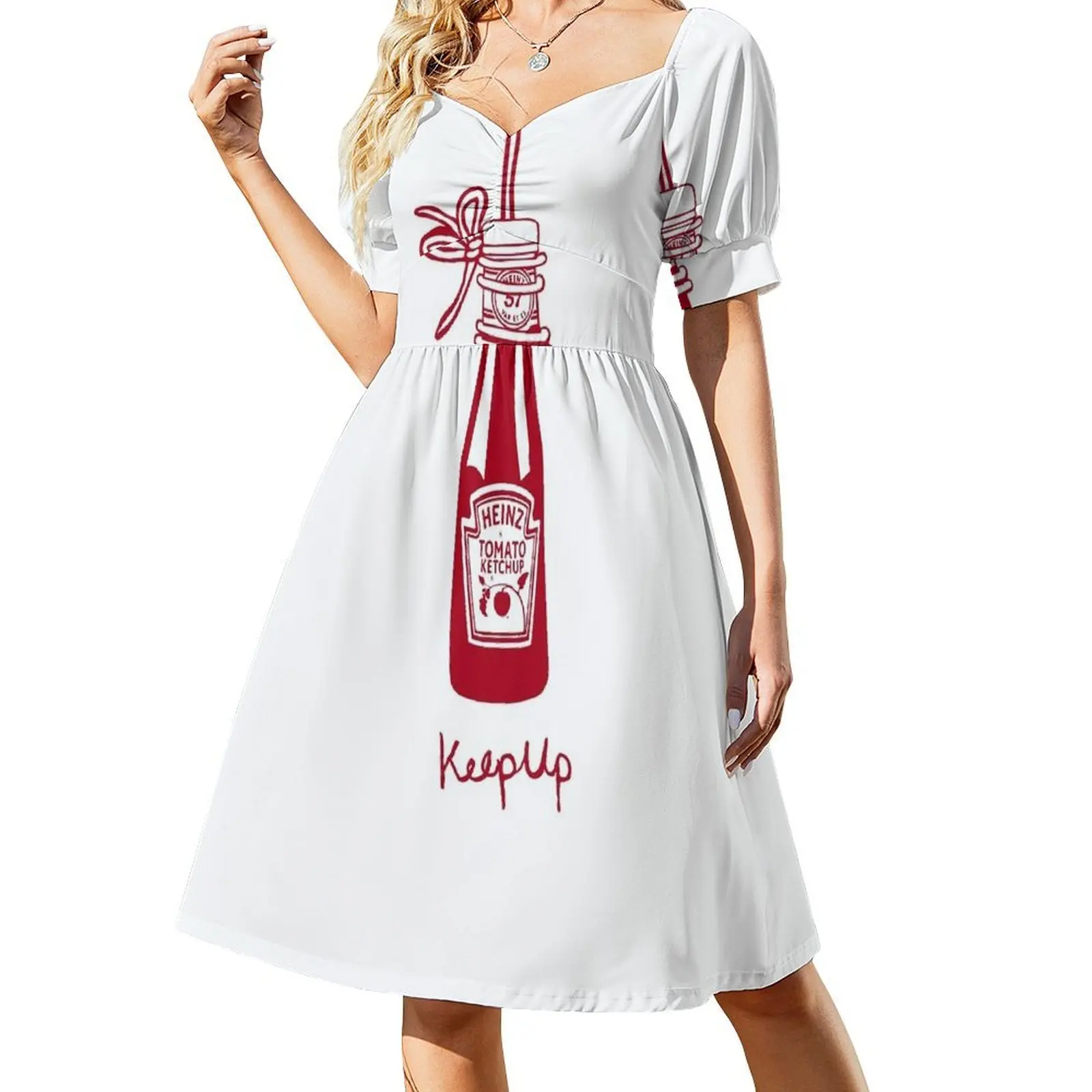HEINZ TOMATO KETCHUP Short-Sleeved Dress dress party evening elegant luxury celebrity dress for women summer Female
HEINZ TOMATO KETCHUP Short-Sleeved Dress dress party evening elegant luxury celebrity dress for women summer Female