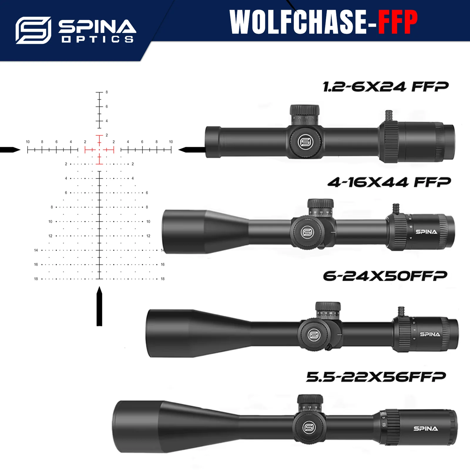 SPINA OPTICS First Focal Tactical FFP Riflescope LPVO/ Long-Range Firing Sniper Sight Hunting Turrets Lock Reset PCP AR.223.308
SPINA OPTICS First Focal Tactical FFP Riflescope LPVO/ Long-Range Firing Sniper Sight Hunting Turrets Lock Reset PCP AR.223.308