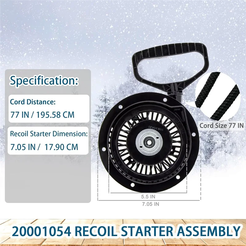 ABMI-20001054 Pull Cord Recoil Starter Assembly For Ariens SNO-Tek, AX254 Engines,920021, 920022, 921024, 921030 Snow Blowers
ABMI-20001054 Pull Cord Recoil Starter Assembly For Ariens SNO-Tek, AX254 Engines,920021, 920022, 921024, 921030 Snow Blowers