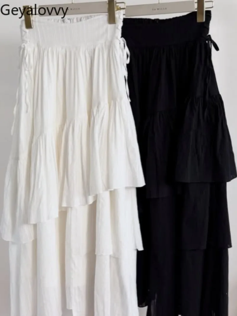 Japanese Sweet High Waist Irregular Cake Skirt Daily Versatile Temperament Girls Solid Color Ruffle Edge Lace-up Long Skirts
Japanese Sweet High Waist Irregular Cake Skirt Daily Versatile Temperament Girls Solid Color Ruffle Edge Lace-up Long Skirts