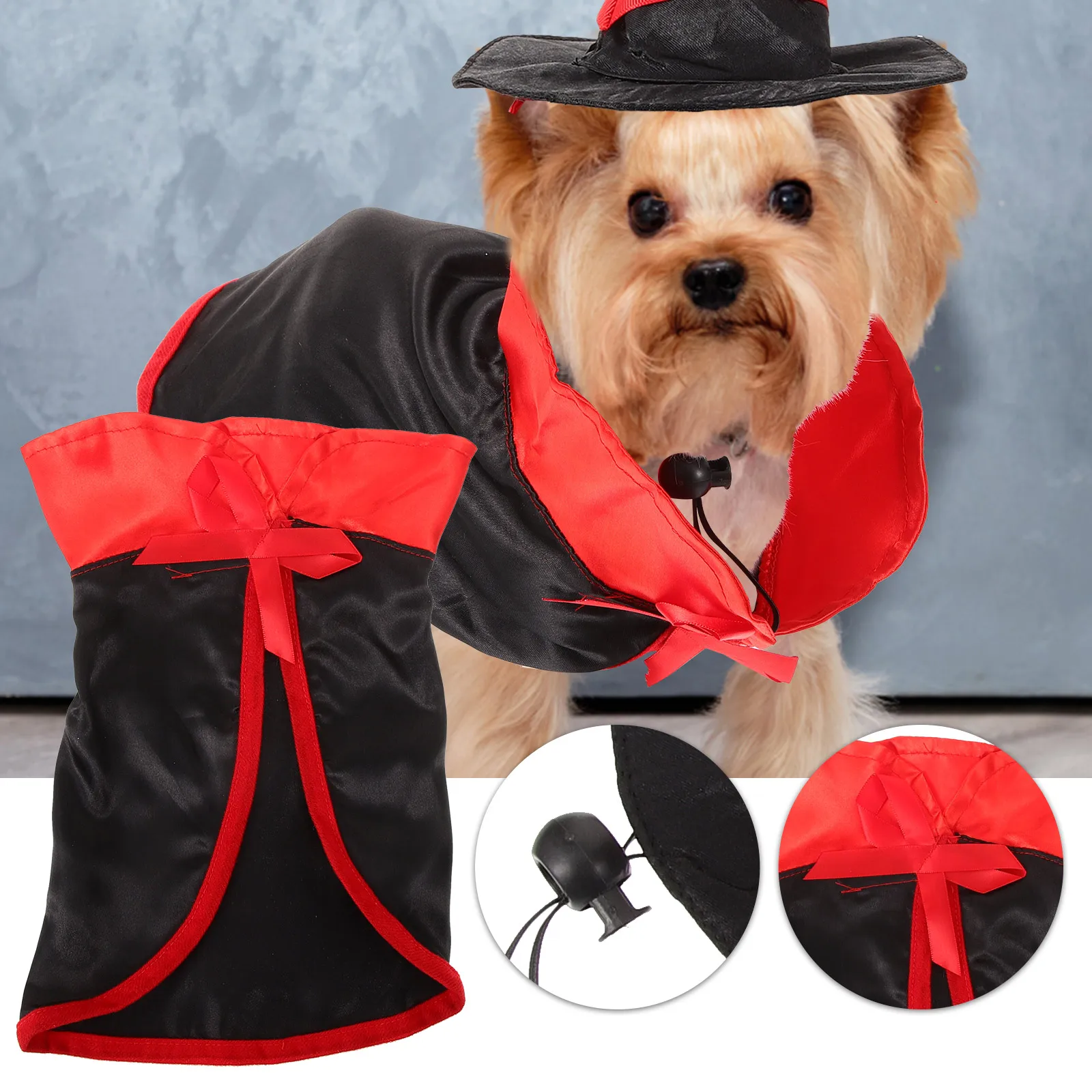 Pet Bat Wings Set Dog Halloween Attire Cape and Headband Cloak Costumes for Dogs Polyester
Pet Bat Wings Set Dog Halloween Attire Cape and Headband Cloak Costumes for Dogs Polyester