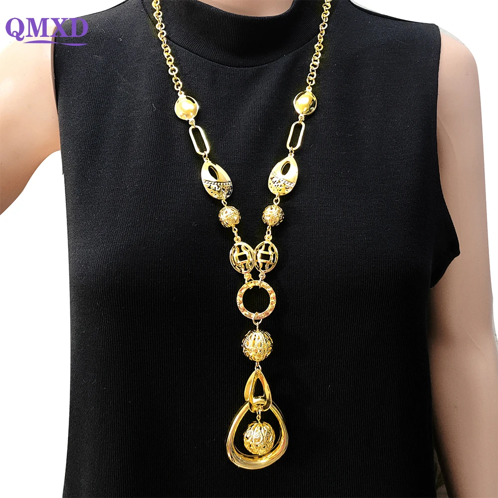 Fashion Long Chain Necklace Jewelry Round Pendant Long Necklace Wedding Bride Gifts African Beads Jewelry
Fashion Long Chain Necklace Jewelry Round Pendant Long Necklace Wedding Bride Gifts African Beads Jewelry