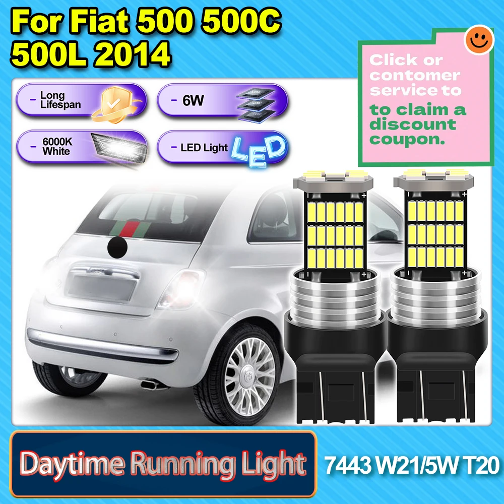 2Pcs 7443 W21/5W T20 LED Bulbs 3400LM Car Daytime Running Lamps 12V For Fiat 500 500C 500L 2014 
2Pcs 7443 W21/5W T20 LED Bulbs 3400LM Car Daytime Running Lamps 12V For Fiat 500 500C 500L 2014