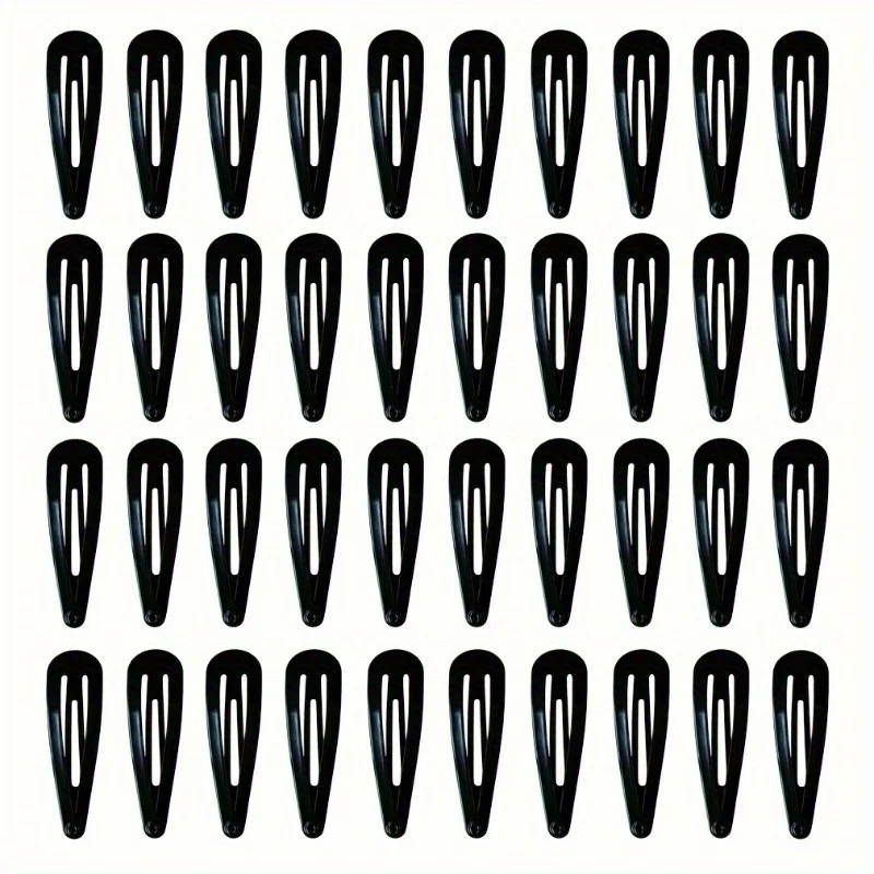 Black Simple Style Hairpin Clips, Water Drop Design, Non-Slip BB Clips For Styling Bangs And Hair Trims
Black Simple Style Hairpin Clips, Water Drop Design, Non-Slip BB Clips For Styling Bangs And Hair Trims