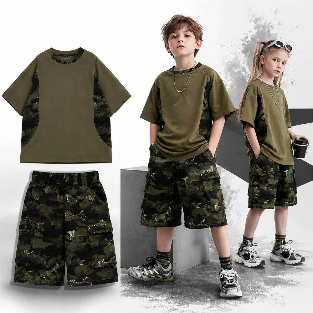 Kids Camo Short Sleeve Sport Suits 2026 New Summer Military Clothing Set Children Thin Cargo Outfit Trendy Tactical Tracksuits
Kids Camo Short Sleeve Sport Suits 2026 New Summer Military Clothing Set Children Thin Cargo Outfit Trendy Tactical Tracksuits