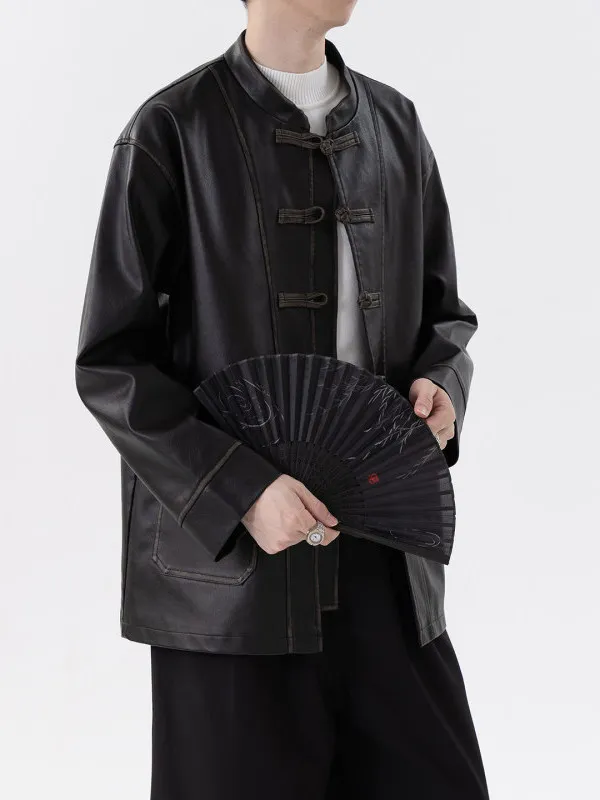 Новая осенняя мужская свободная повседневная кожаная куртка на пуговицах, универсальная верхняя одежда для всех сезонов, удобная, из полиэфирного волокна
Новая осенняя мужская свободная повседневная кожаная куртка на пуговицах, универсальная верхняя одежда для всех сезонов, удобная, из полиэфирного волокна