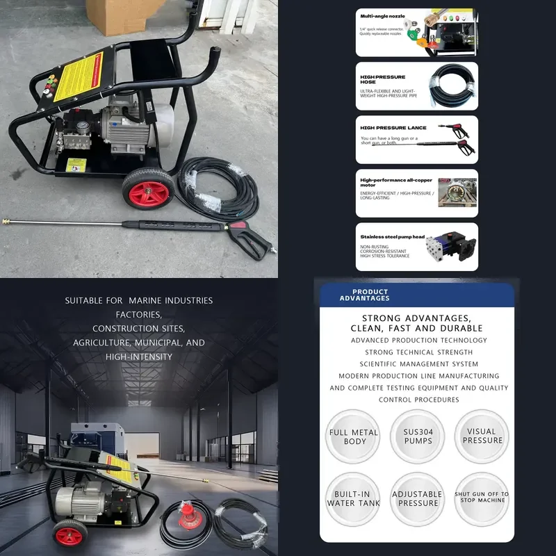 3KW 1885Psi 130Bar 2.9gpm 11LPM Electric High Pressure Cleaner High Pressure Washer Water Jet Cleaning Machine
3KW 1885Psi 130Bar 2.9gpm 11LPM Electric High Pressure Cleaner High Pressure Washer Water Jet Cleaning Machine