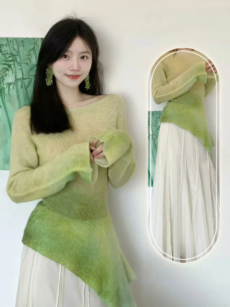 Spring Fashion Korean Style Knitted Uneven Hem Top And High Waist Skirt plus Size Clothing Meat Concealing Two Piece Set
Spring Fashion Korean Style Knitted Uneven Hem Top And High Waist Skirt plus Size Clothing Meat Concealing Two Piece Set