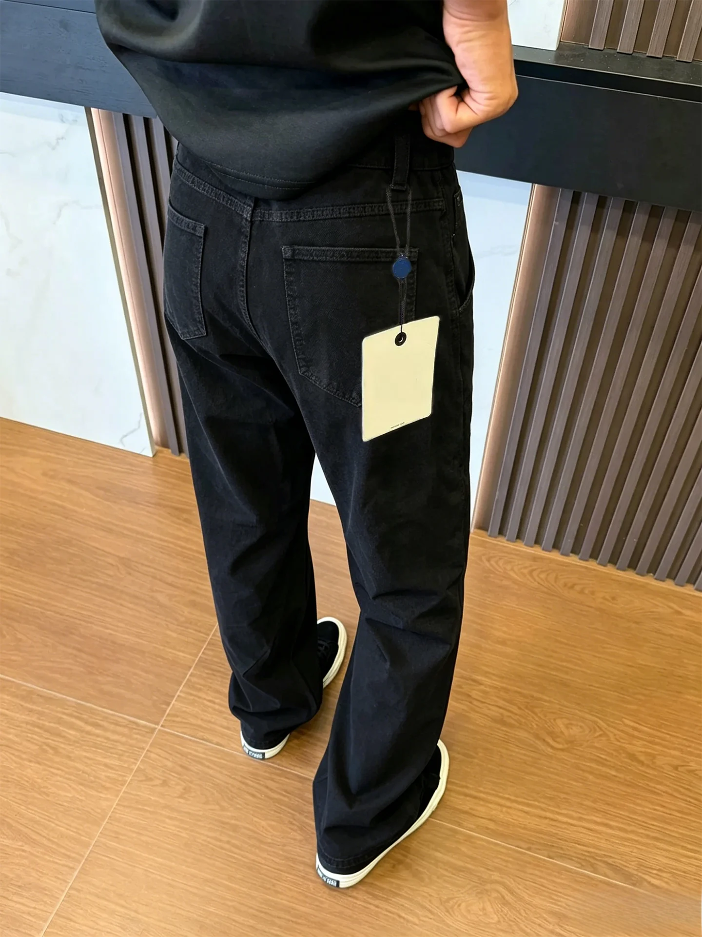 Black High Waist Flared Jeans Men's CleanFit American High Street Straight Leg Slimming Knife Pants Youth Casual Cotton Denim
Black High Waist Flared Jeans Men's CleanFit American High Street Straight Leg Slimming Knife Pants Youth Casual Cotton Denim