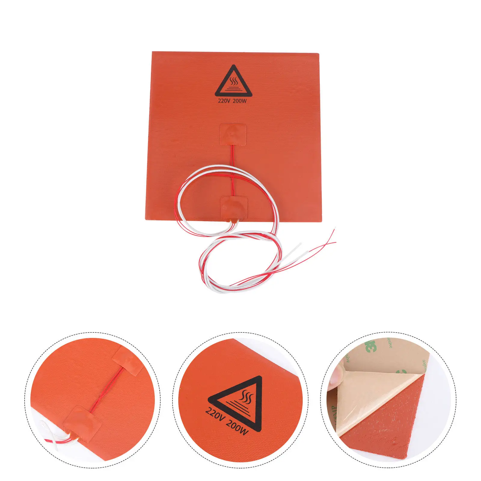 Silicone Rubber Heated Bed Heating Pad 200X200Mm 200W 220V Waterproof Insulation For 3D Printer Accessory Plate 3D
Silicone Rubber Heated Bed Heating Pad 200X200Mm 200W 220V Waterproof Insulation For 3D Printer Accessory Plate 3D