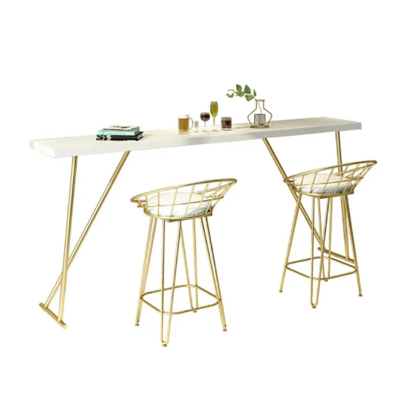 Internet celebrity bread dessert shop solid wood bar table long strip high table and chair combination
Internet celebrity bread dessert shop solid wood bar table long strip high table and chair combination
