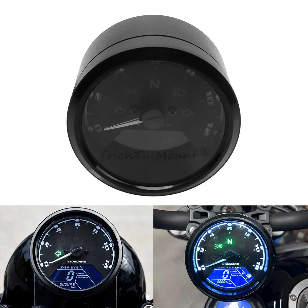 Motorcycle LCD Digital Odometer Tachometer Speedometer Gauge Multi-function Universal For Harley Cafe Racer Bobber 2-4 Cylinders
Motorcycle LCD Digital Odometer Tachometer Speedometer Gauge Multi-function Universal For Harley Cafe Racer Bobber 2-4 Cylinders