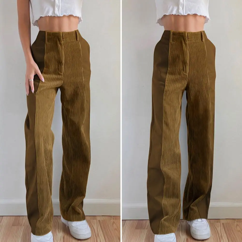 New Autumn and winter women's straight trousers loose color matching casual pants solid color corduroy pants
New Autumn and winter women's straight trousers loose color matching casual pants solid color corduroy pants