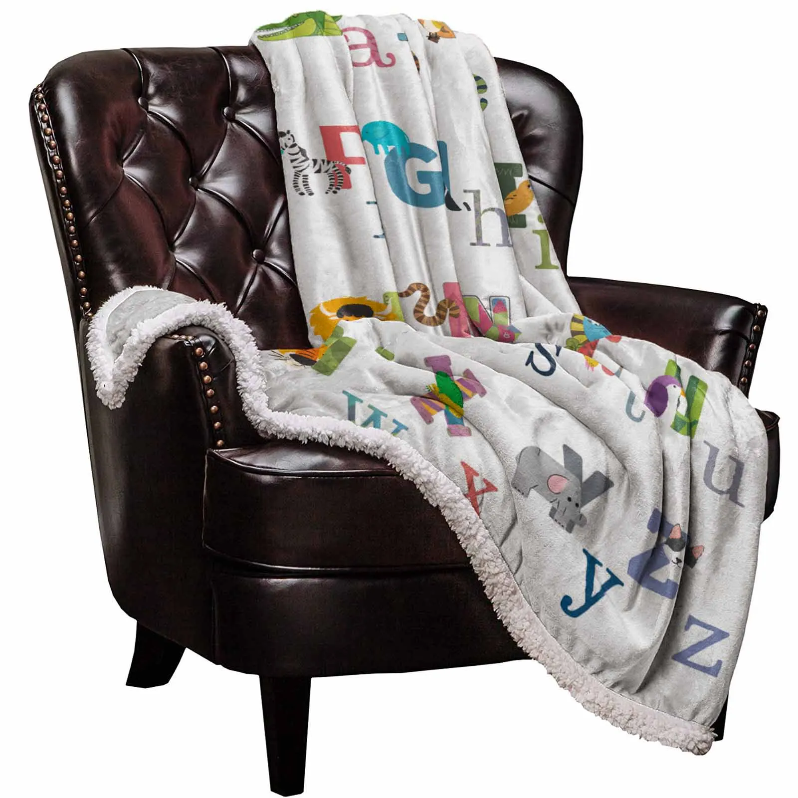 Children Cartoon Animal Decoration Alphabet Warm Winter Soft Throw Sherpa Blankets for Home Beds Sofa Travel
Children Cartoon Animal Decoration Alphabet Warm Winter Soft Throw Sherpa Blankets for Home Beds Sofa Travel
