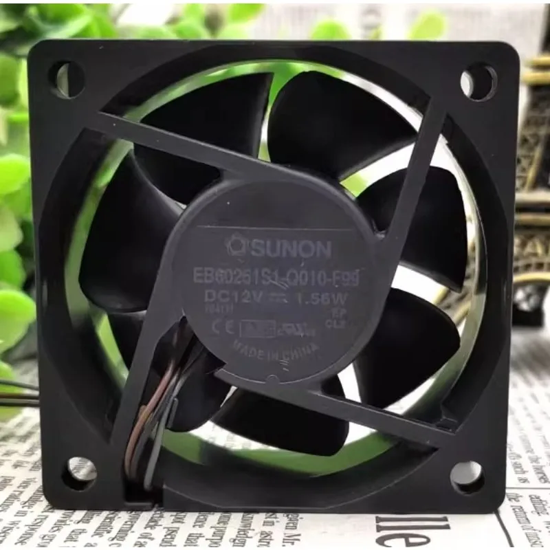 New Cooler Fan for SUNON EB60251S1-Q010-F99 6025 12V 1.56W 6CM Maglev Bearing Fan 60*60*25mm
New Cooler Fan for SUNON EB60251S1-Q010-F99 6025 12V 1.56W 6CM Maglev Bearing Fan 60*60*25mm
