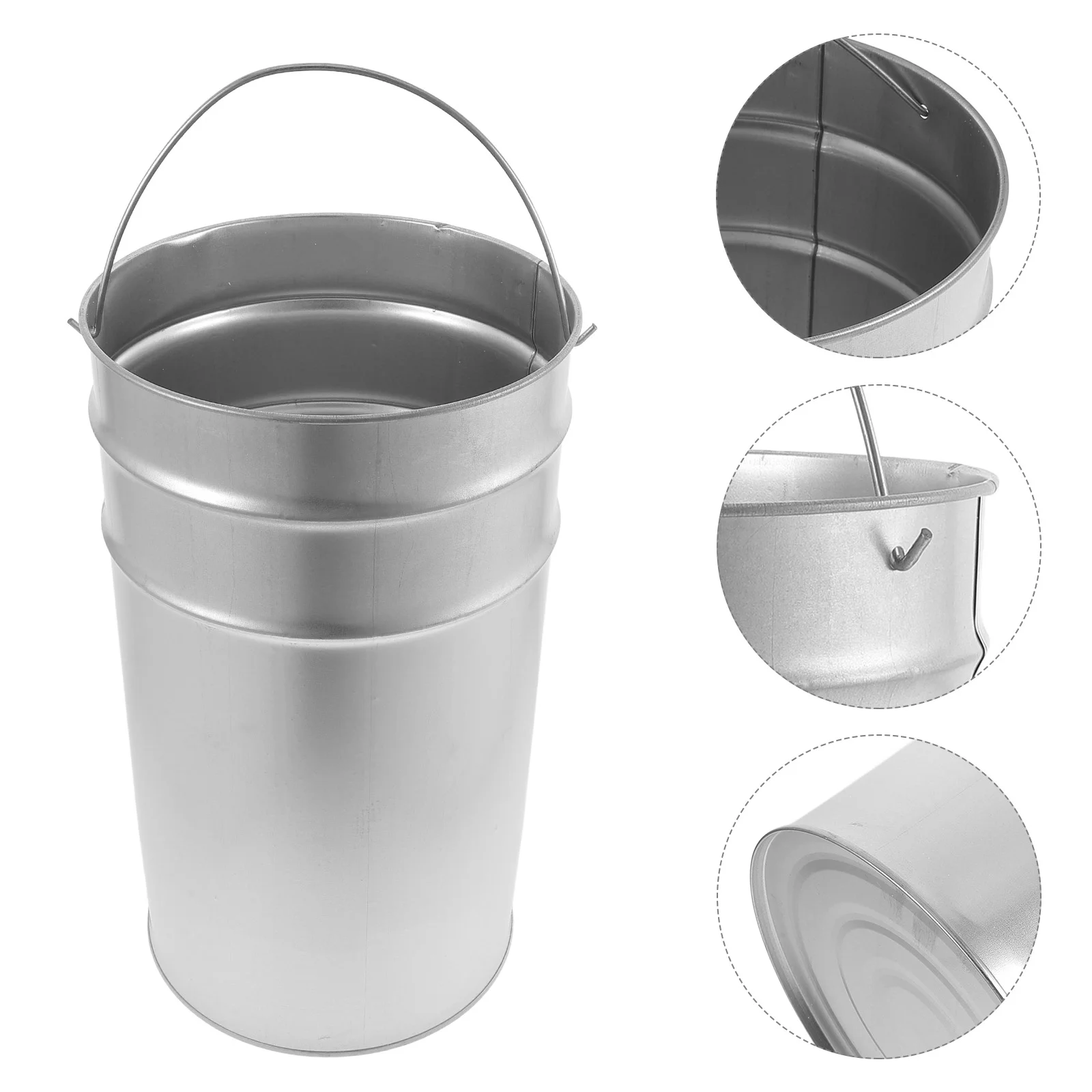 Galvanized Iron Bucket 22.3x38cm Heavy Duty Trash Can Liner Handle for Kitchen Bathroom Outdoor Portable Garbage Container
Galvanized Iron Bucket 22.3x38cm Heavy Duty Trash Can Liner Handle for Kitchen Bathroom Outdoor Portable Garbage Container