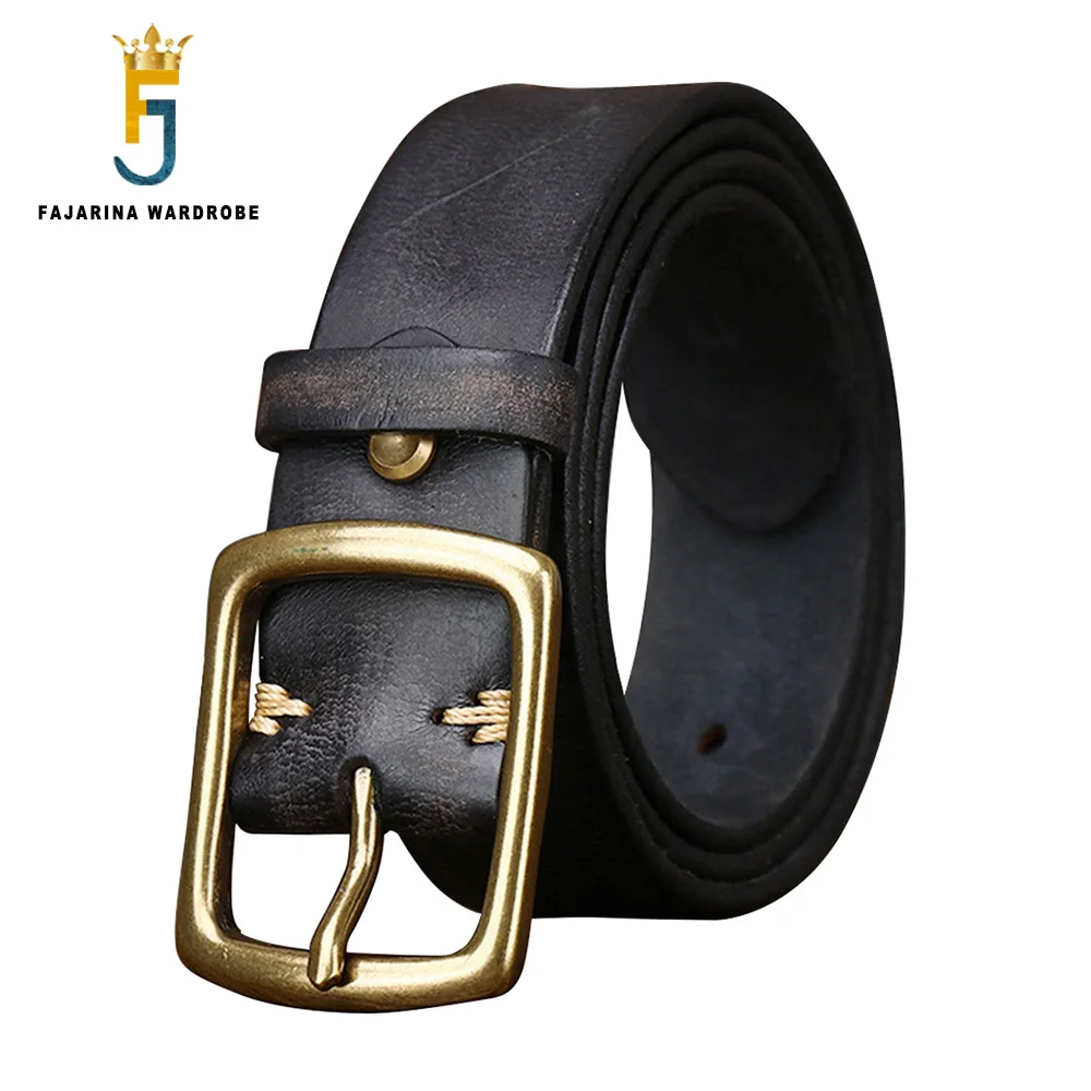 FAJARINA Top Quality Cowhide Belt for Men Solid Cow Skin Leather Retro Styles Brass Pin Buckle Belts Jeans Accessories N17FJ1144
FAJARINA Top Quality Cowhide Belt for Men Solid Cow Skin Leather Retro Styles Brass Pin Buckle Belts Jeans Accessories N17FJ1144