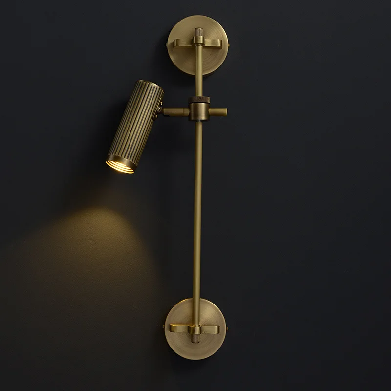 Retro All-copper Rotatable LED Wall lamp Hotel Corridor Brass Art deco Lighting fixtures Living room Bedroom Bedside Home Sconce
Retro All-copper Rotatable LED Wall lamp Hotel Corridor Brass Art deco Lighting fixtures Living room Bedroom Bedside Home Sconce
