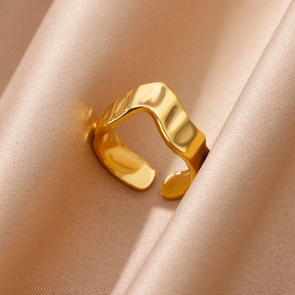 Stainless Steel Wide Irregular Rings For Women Gold Plated Geometric Hip Hop Mens Finger Ring Wedding Jewelry Accessories Gift
Stainless Steel Wide Irregular Rings For Women Gold Plated Geometric Hip Hop Mens Finger Ring Wedding Jewelry Accessories Gift