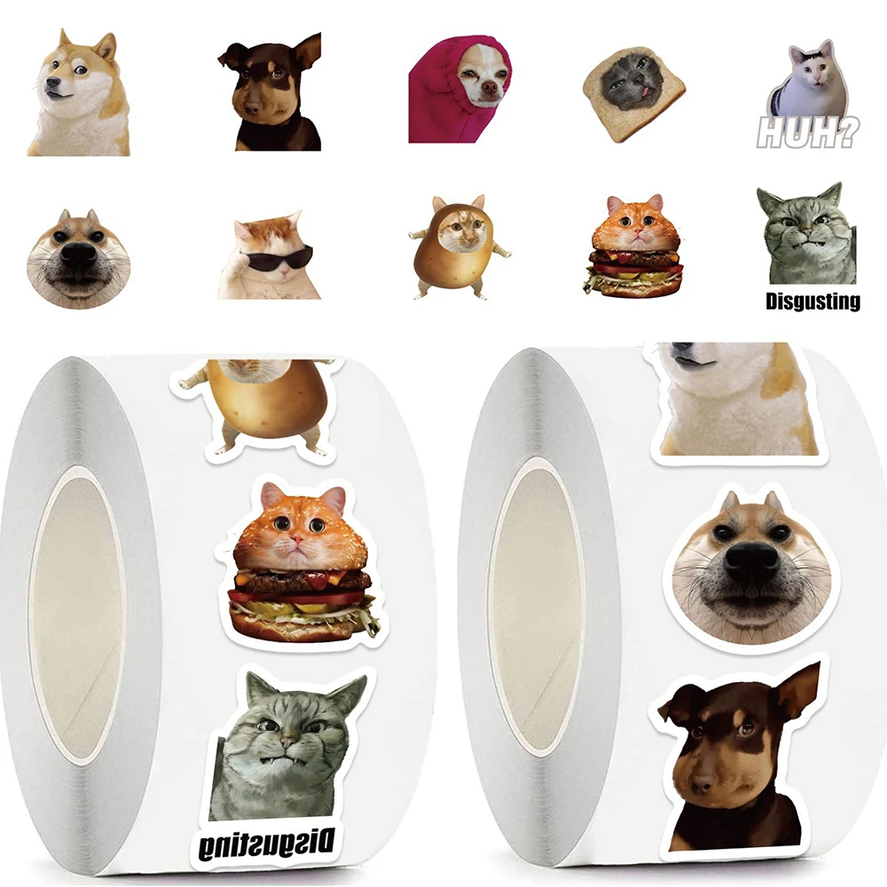 50-500PCS Cute Funny Dogs Cats MEME Stickers Roll Animal Cartoon Decals Toys Sealing Labels Kids Reward Stickers Gifts
50-500PCS Cute Funny Dogs Cats MEME Stickers Roll Animal Cartoon Decals Toys Sealing Labels Kids Reward Stickers Gifts