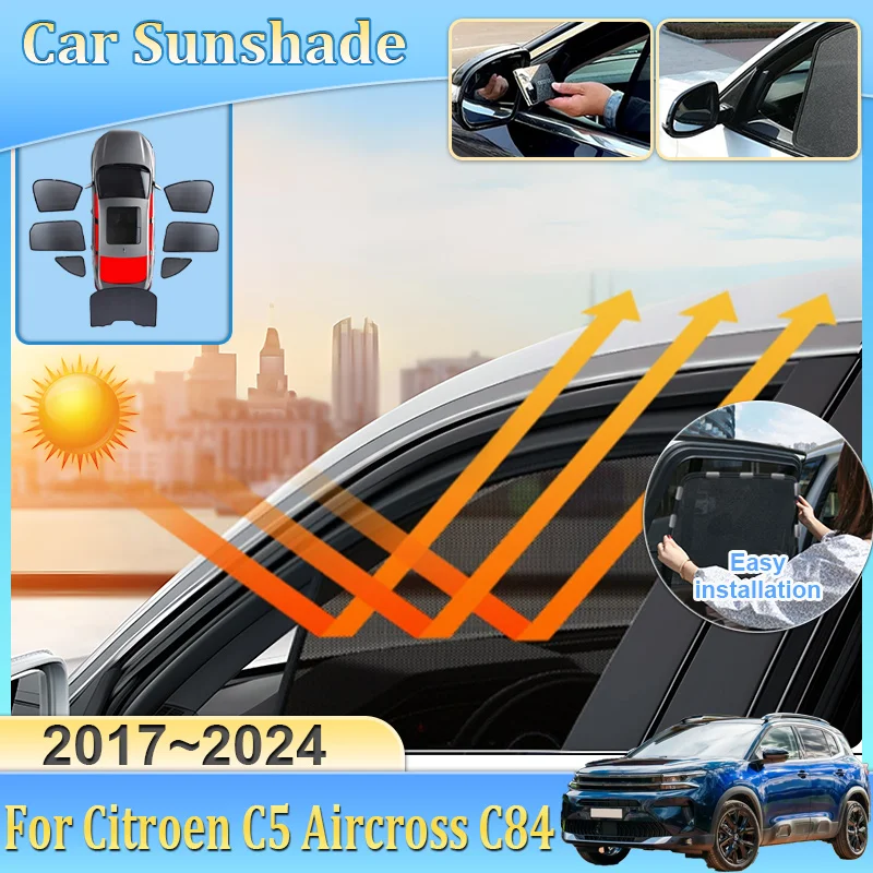 Car Mesh Sunshade For Citroen C5 Aircross C84 2017-2024 Blackout Mesh UV Protection Windshield Frame Curtain Auto Accessories
Car Mesh Sunshade For Citroen C5 Aircross C84 2017-2024 Blackout Mesh UV Protection Windshield Frame Curtain Auto Accessories